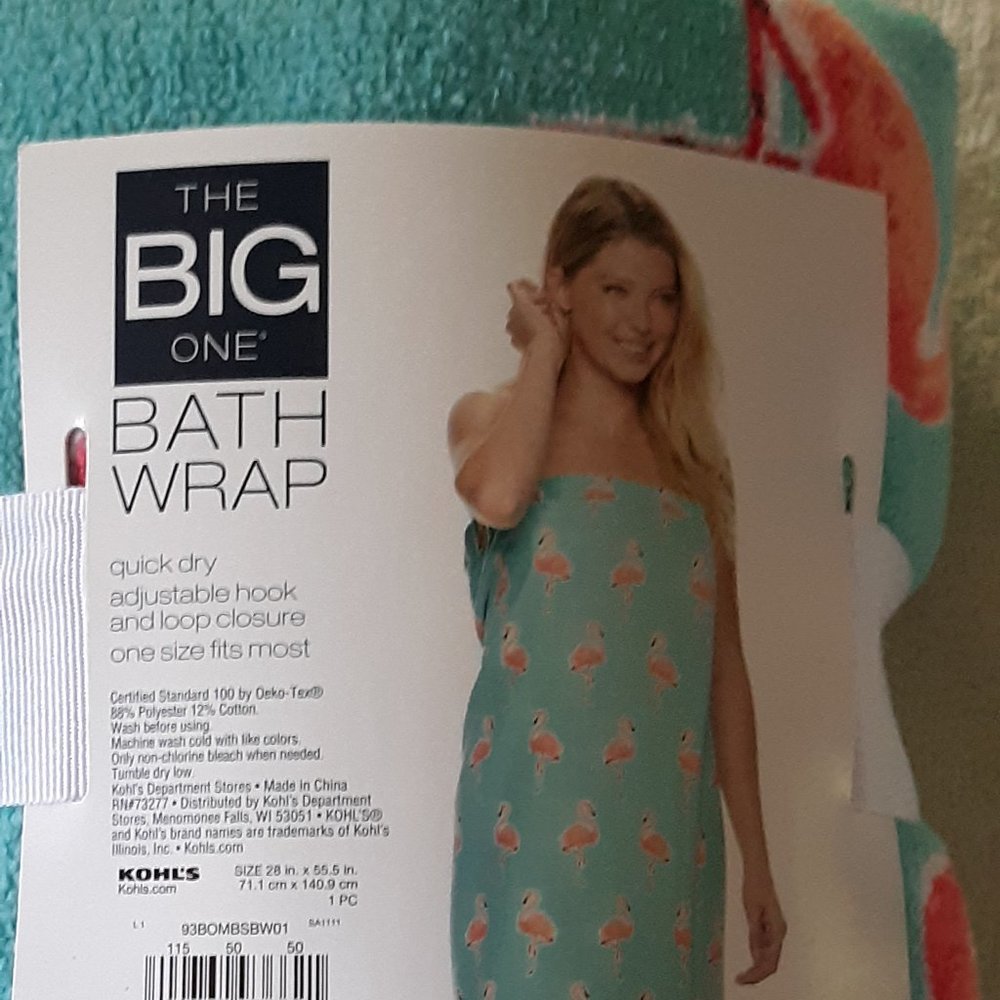 Flamingo Bath  Wrap Towel